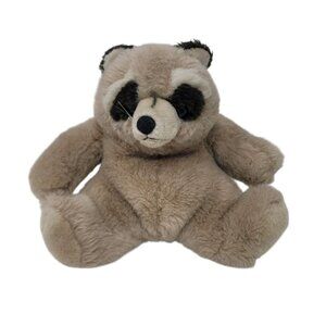Vintage Gund Bandit Raccoon Plush 1985 Small Medium 9" Stuffed Animal Toy
